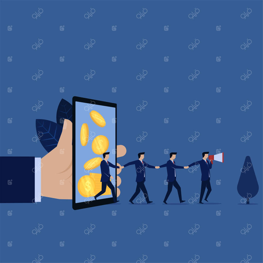 ارجاع تجاری از طریق پاداش آنلاین موبایلی و تبلیغات با بلندگو.