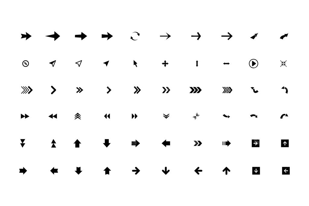 مجموعه آیکون های فلش. مجموعه وکتور. آیکون‌های فلش سیاه‌رنگ