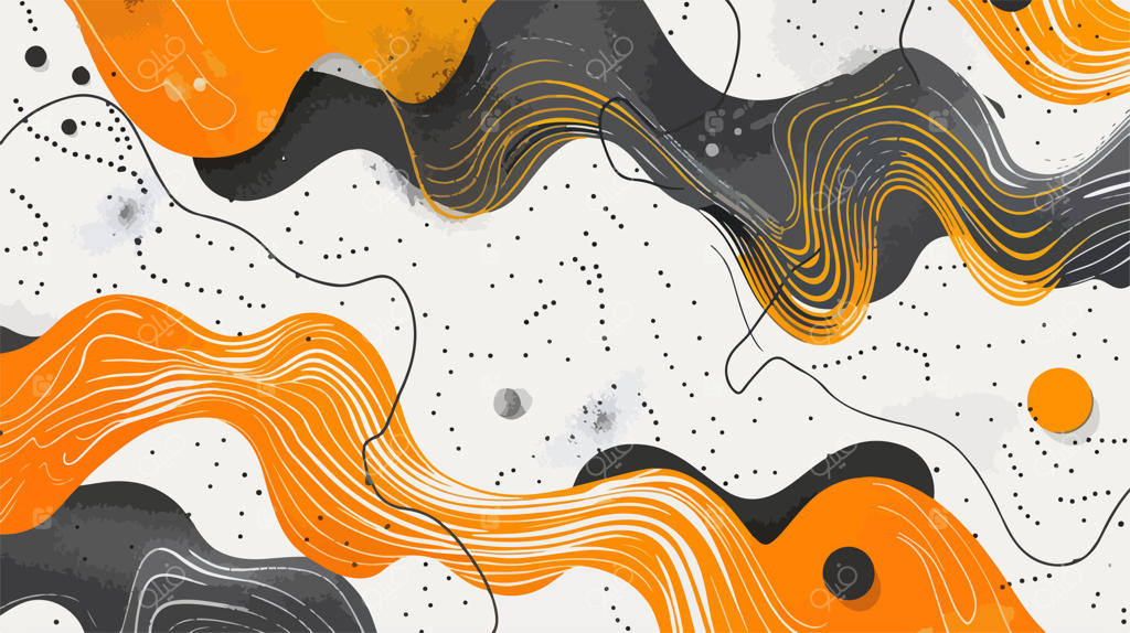 طرح پس‌زمینه انتزاعی و تک‌رنگ نارنجی با جلوه‌ای زنده برای پروژه‌های خلاقانه