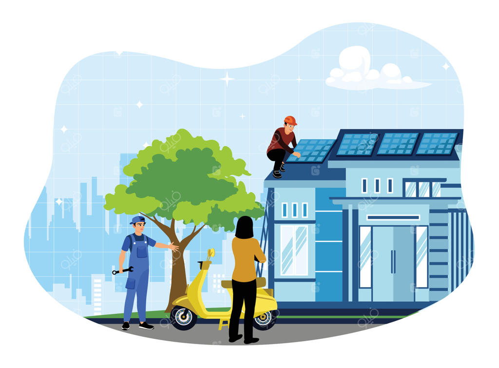 نصب و نگهداری پنل‌های خورشیدی خانگی برای راهکارهای انرژی پایدار.