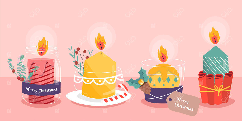 مجموعه شمع‌های ادونت با طرح دستی