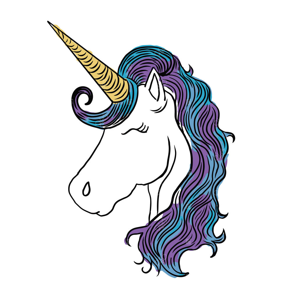 وکتور سر تک‌شاخ آبرنگی در پس‌زمینه سفید