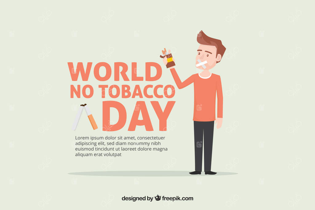 زمینه روز مبارزه با سیگار کشیدن با شخصیت‌ها