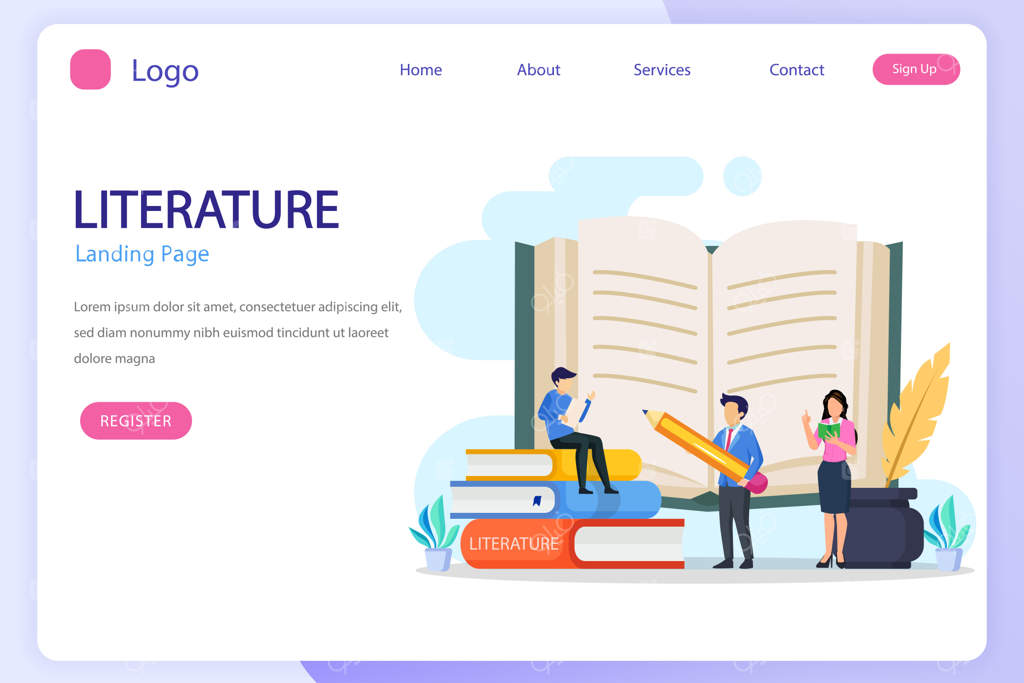 موضوع درس ادبیات: آثار ادبی و شعری، ایده‌های آموزش و دانش، وکتور