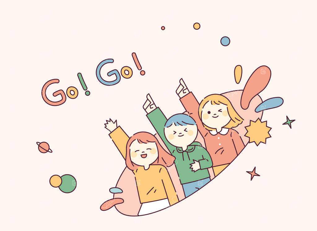 مردم انگشتان خود را بالا برده و با چهره‌های خوشحال فریاد می‌زنند: "برو برو شخصیت‌های بامزه"!