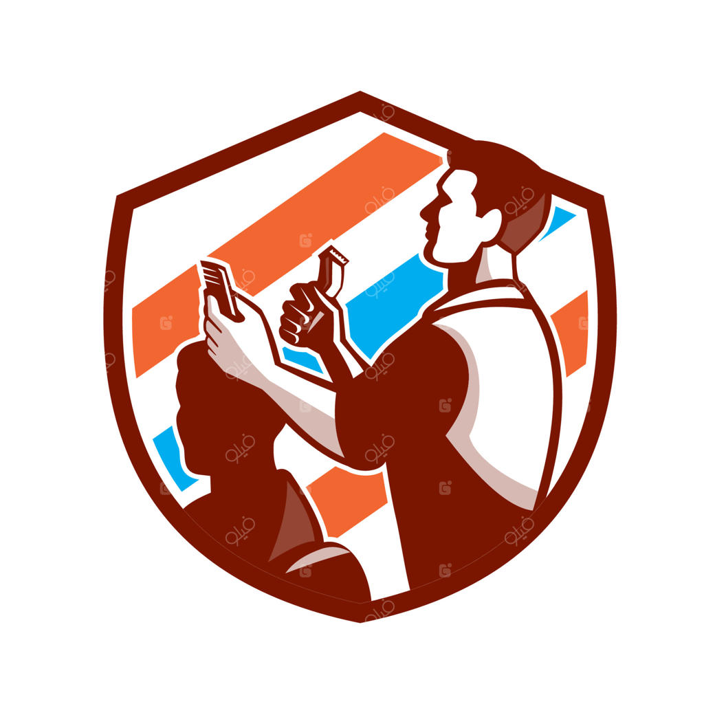 قیچی و شانه آرایشگری در طراحی کلاسیک