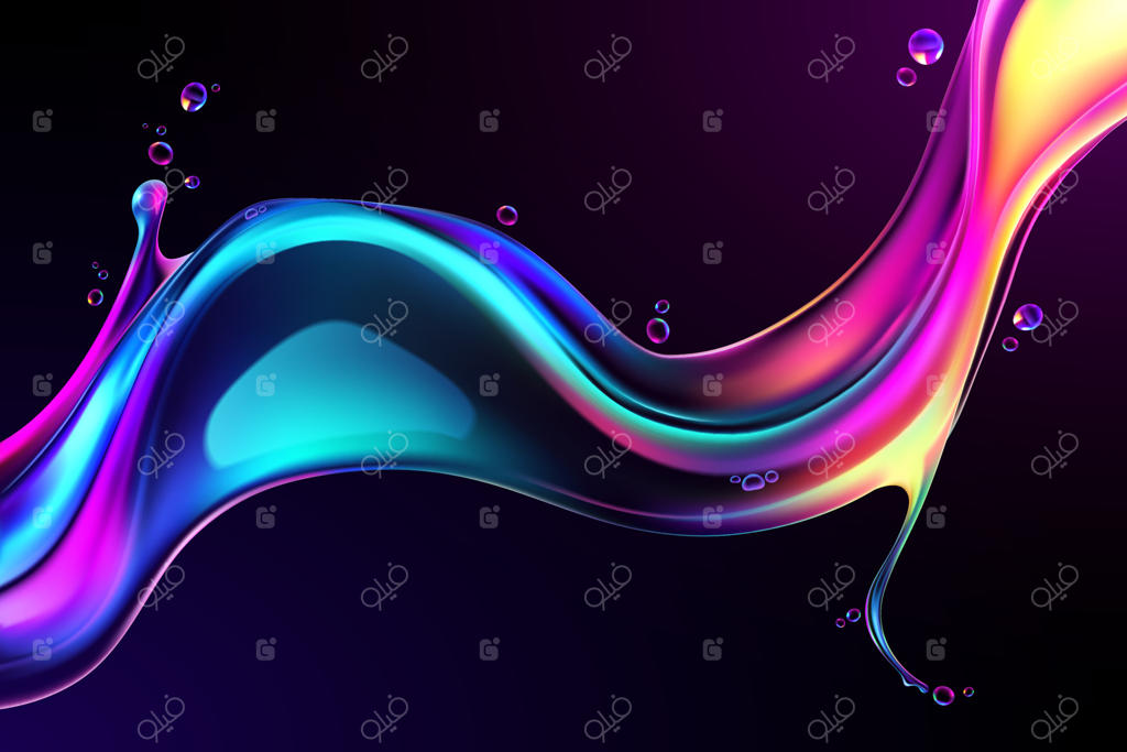 زمینه‌های زیبا و شفاف هولوگرافیک و مایع