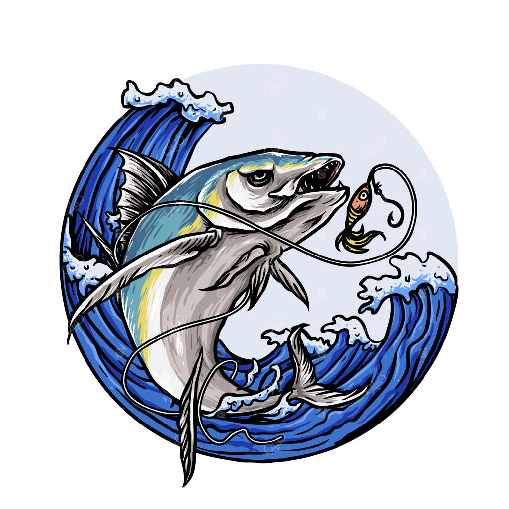 ماهی درنده برای لوگوی باشگاه ماهیگیری