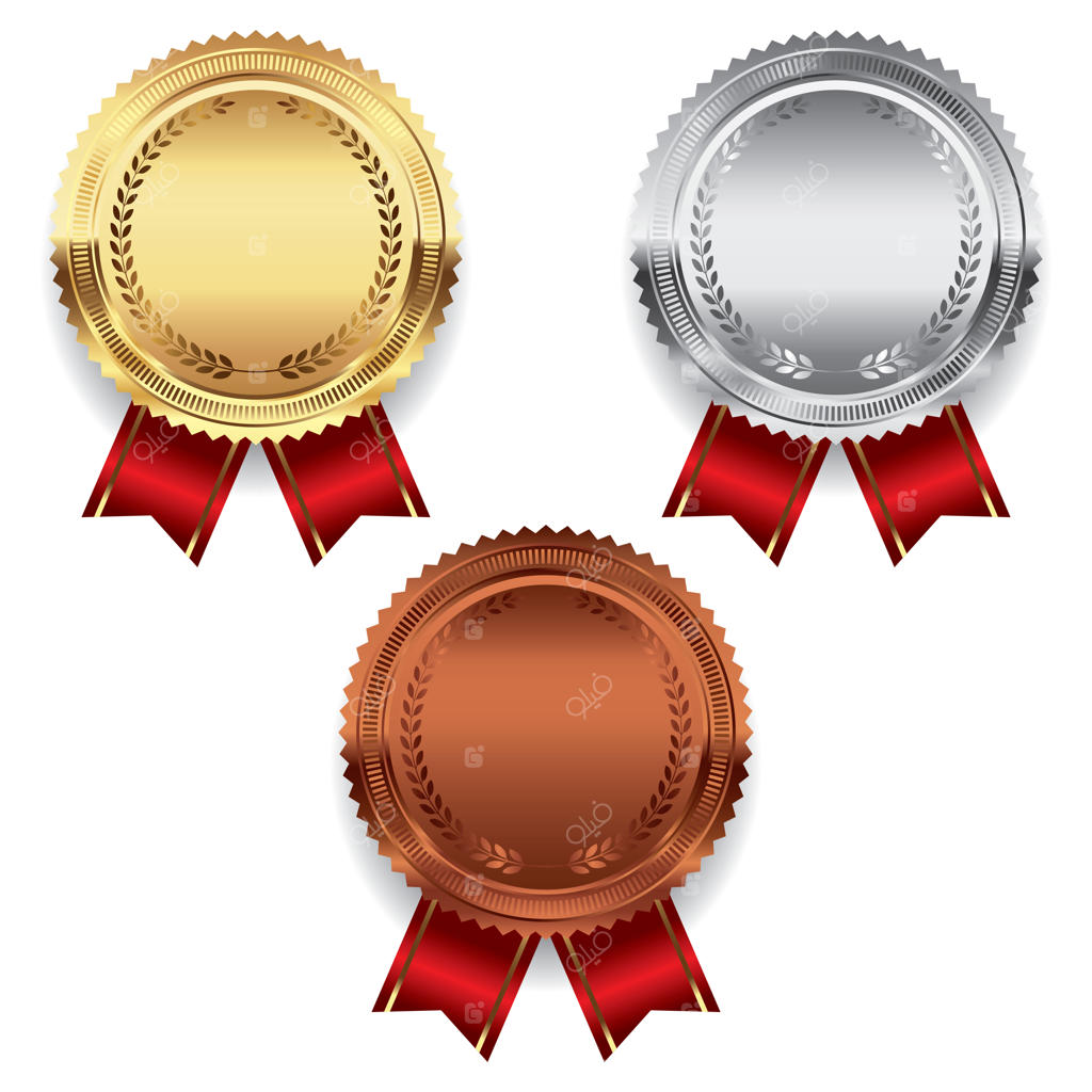 تصویر مدال‌های طلا، نقره و برنز