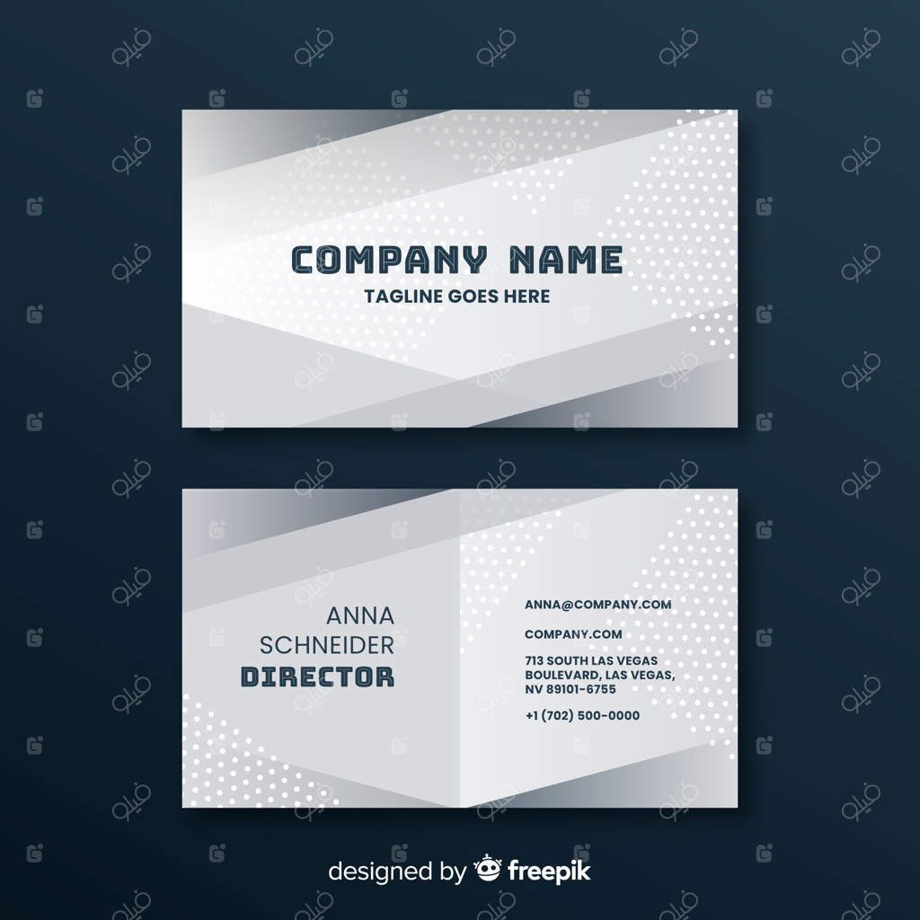 قالب کارت ویزیت با طراحی مدرن و صاف