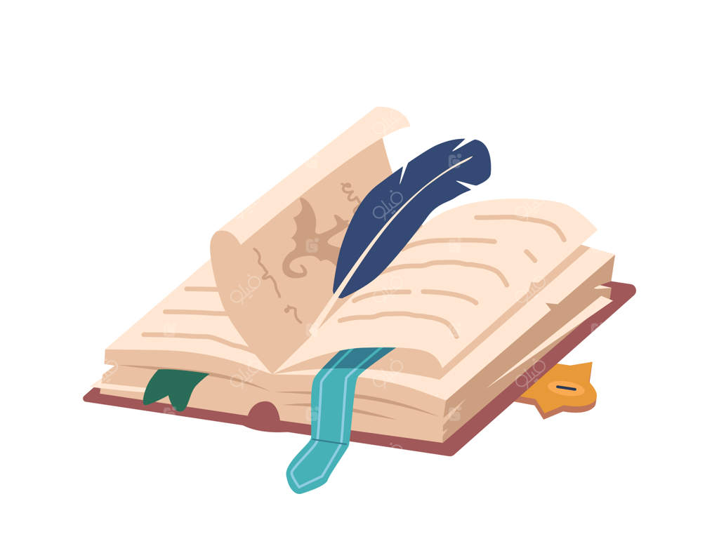 کتاب جادوی باز با نشانک و قلم - دفتر خاطرات جادوگر و دستورالعمل‌های اسرارآمیز