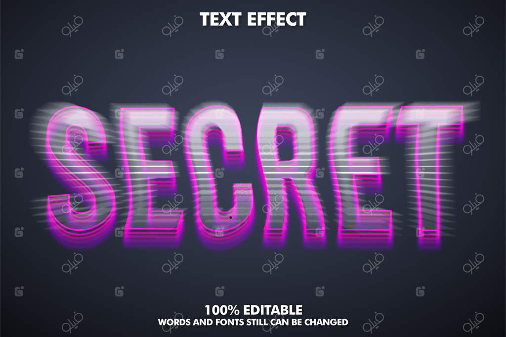 ایده افکت متنی با نویز و تاری