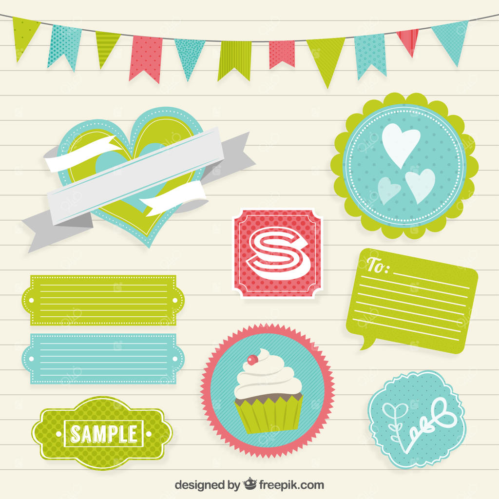 لوازم تزئینی برای اسکرپ‌بوکینگ