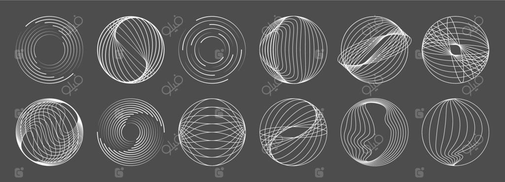 خط مارپیچی دایره‌ای شکل چرخش هندسی تمرکز یافته