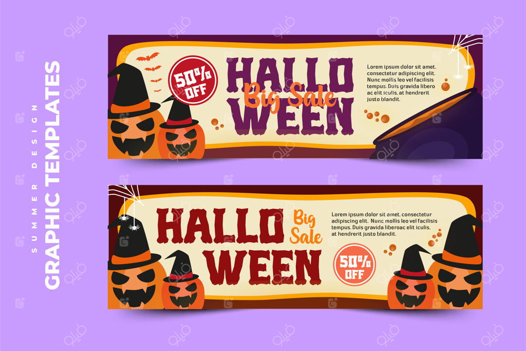 قالب طراحی گرافیکی هالووین: ساده، شیک و قابل تنظیم