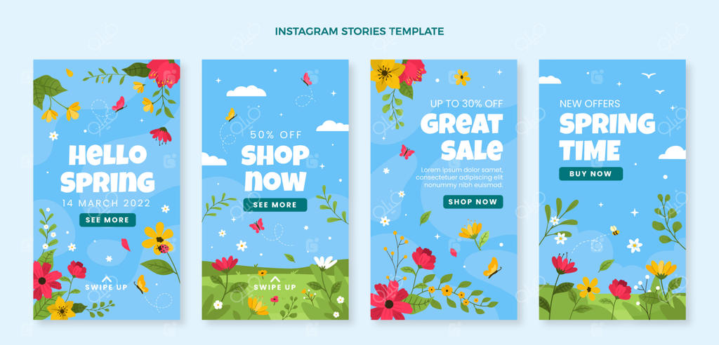 مجموعه استوری‌های اینستاگرام بهاری و تخت