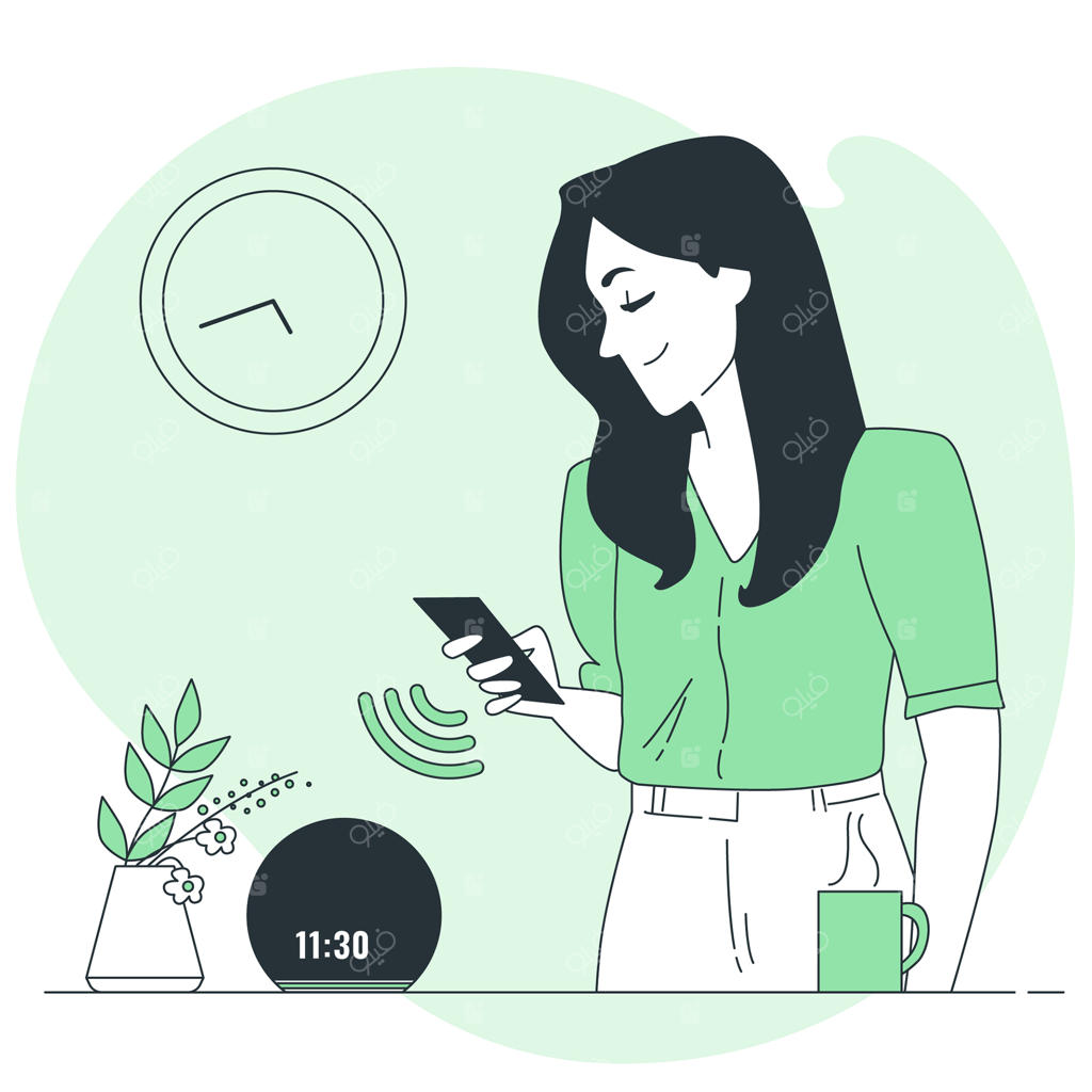 تصویرسازی مفهوم اسپیکر هوشمند