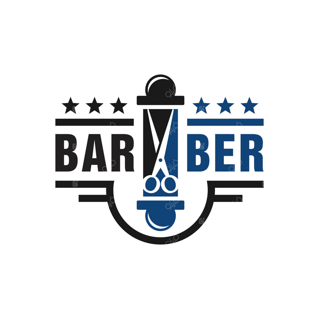 لوگوی الهام‌گرفته از سبک قدیمی برای آرایشگاه