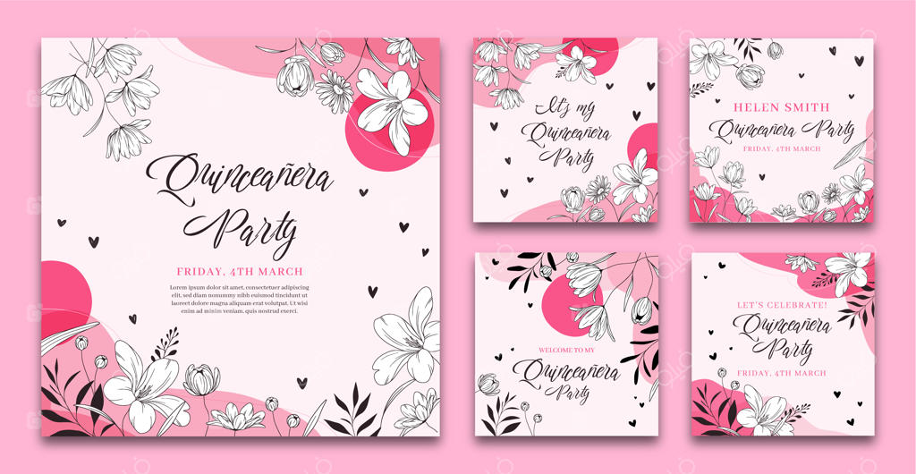 قالب دستی مراسم پانزدهمین سالگرد تولد