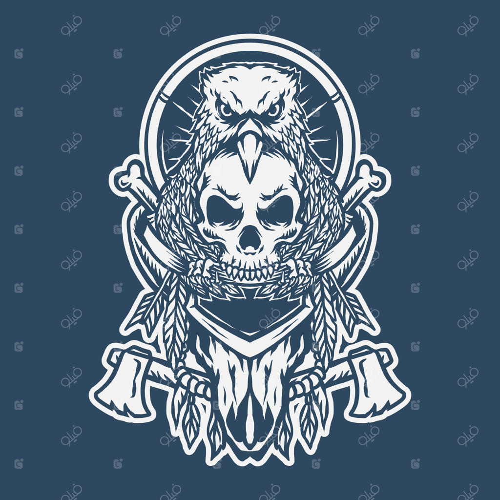 نقاشی جمجمه سرخپوستی