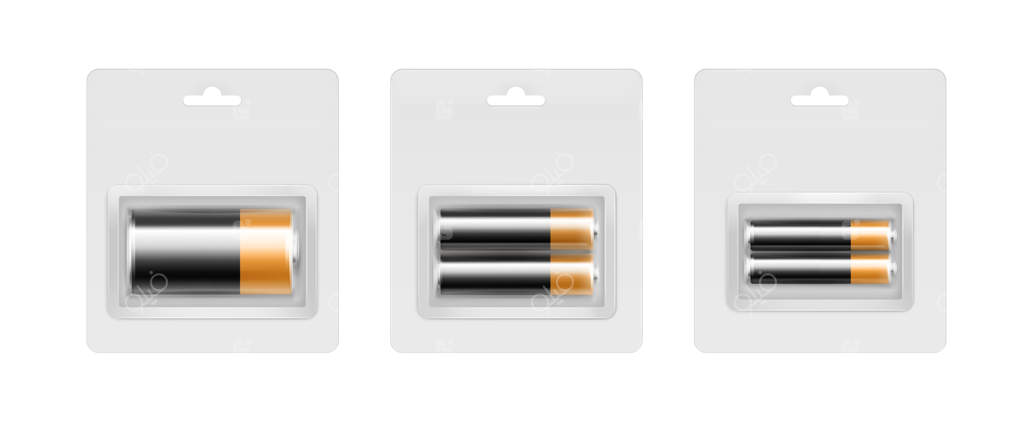 مجموعه باتری‌های آلکالاین سیاه و زرد AA، AAA، C