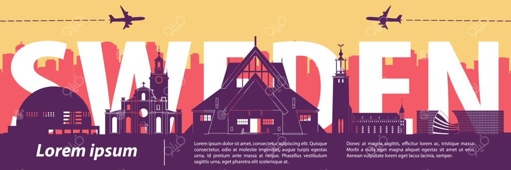 سیلوئت جاذبه‌های مشهور سوئد