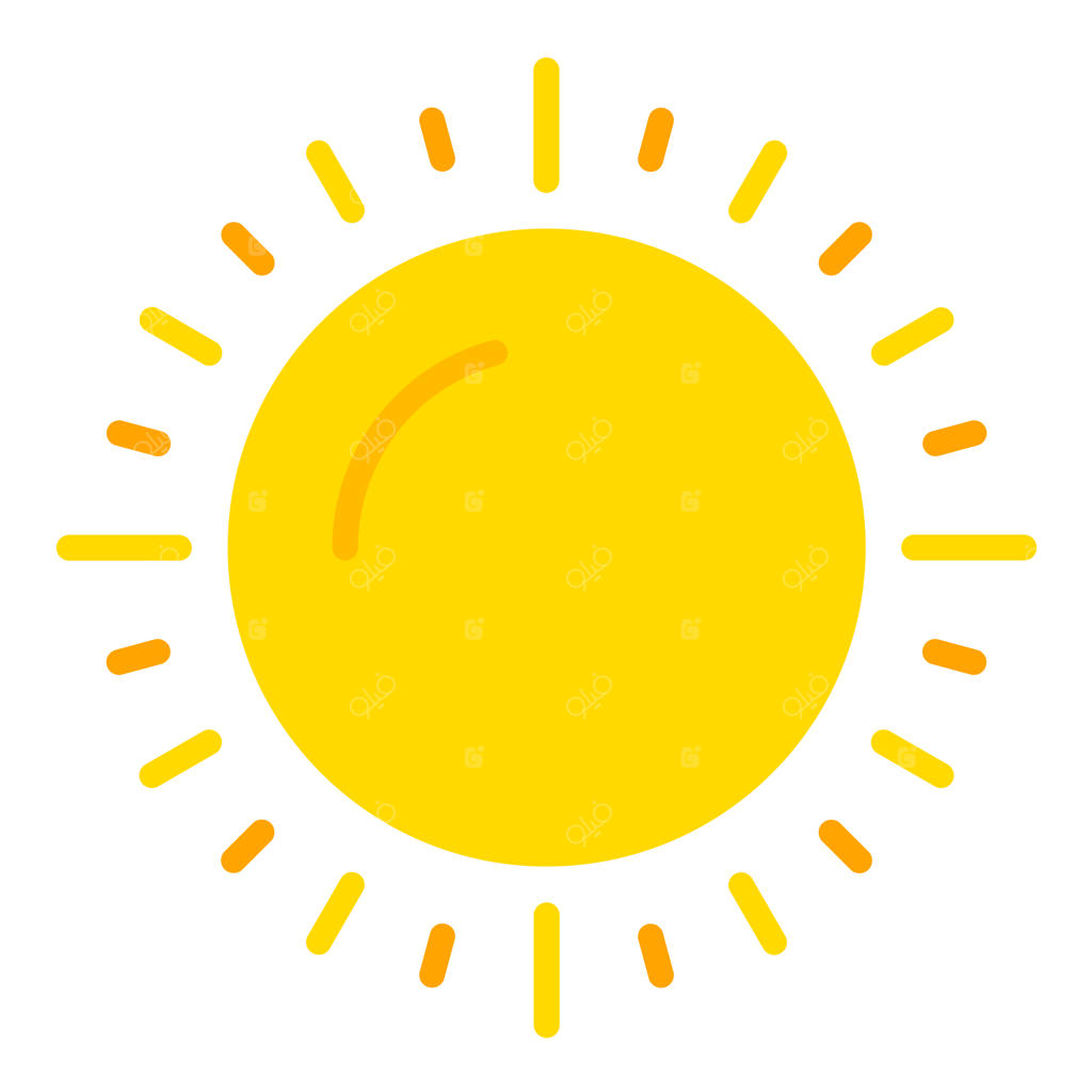 طراحی وکتور آیکون خورشید