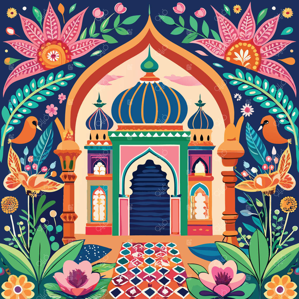 طاق با شکوه طاووس، روشن کننده معبدی آرام در باغ گورکانی