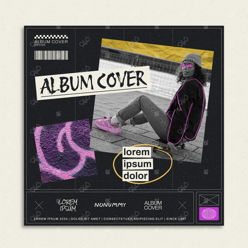 قالب جلد آلبوم آینده‌نگر با گرادیانت رنگی