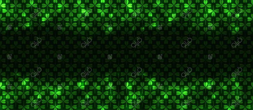الگوی بدون درز شب سنت پاتریک، طراحی عالی برای هر منظوری. پس‌زمینه انتزاعی نئون جشن ایرلندی. حاشیه بدون درز. پس‌زمینه با جلوه نور درخشان. جشن سبز ایرلندی.