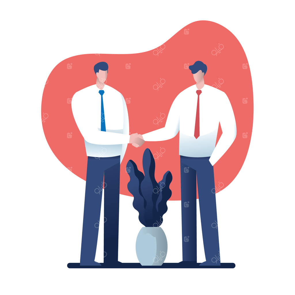 مفهوم کسب و کار و دفتر کار - دست دادن دو تاجر