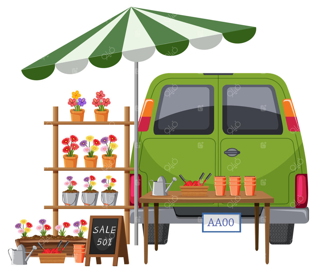 مفهوم بازار دست‌دوم فروشی با فروش از صندوق عقب ماشین