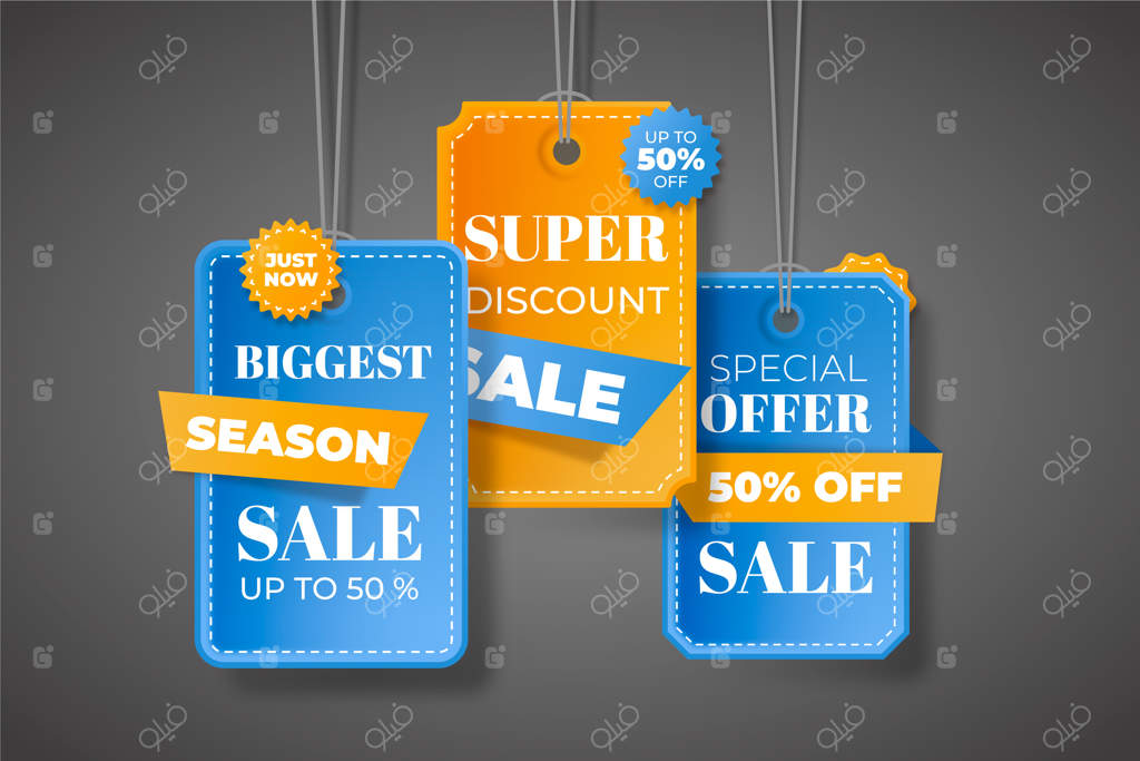 مجموعه برچسب‌های تخفیف فروش پایان سال