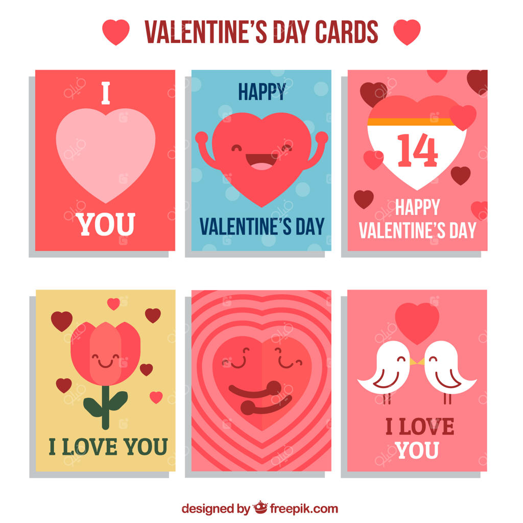 بسته کارت‌های زیبای ولنتاین