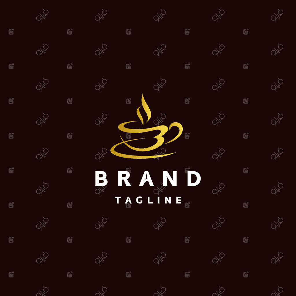 طراحی لوگوی فنجان قهوه به شکل حرف B. لوگویی مینیمال با طرح حرف B به شکل فنجان قهوه.