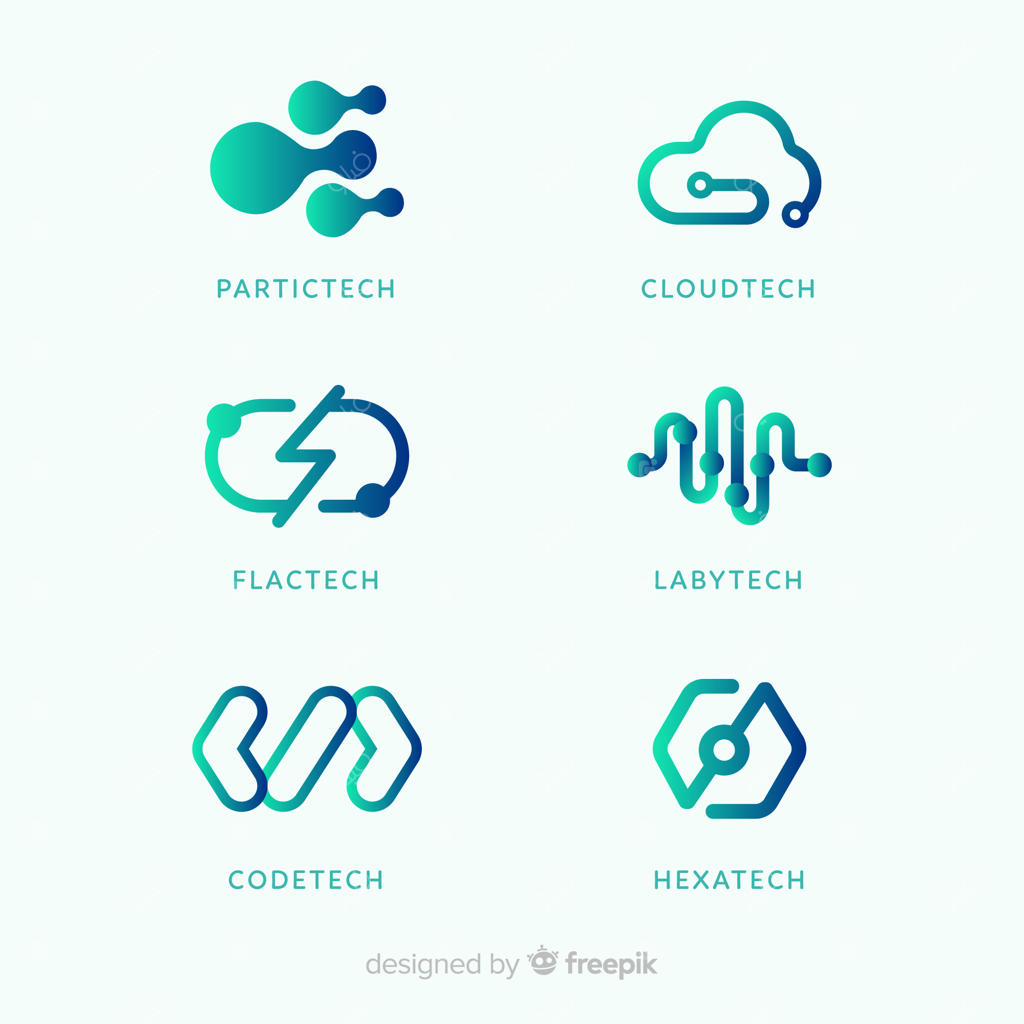 مجموعه قالب لوگو با فناوری گرادیان