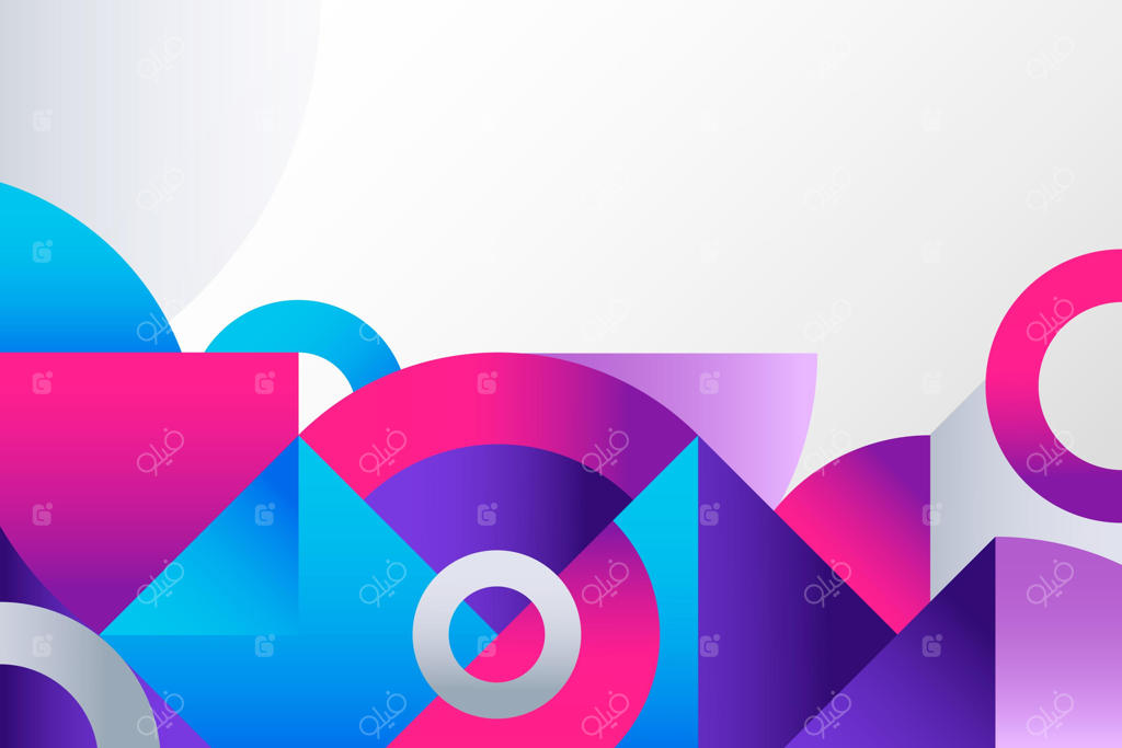 پس‌زمینه هندسی با گرادینت رنگارنگ