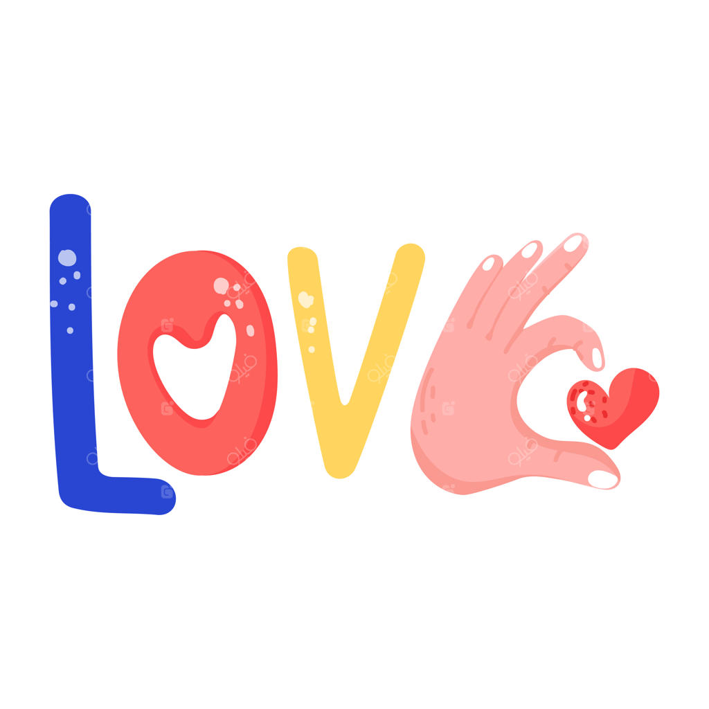 استیکر زیبا و شیک با طرح عشق