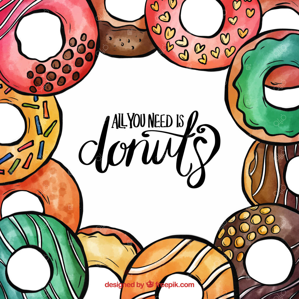 قاب دونات‌های آبرنگی