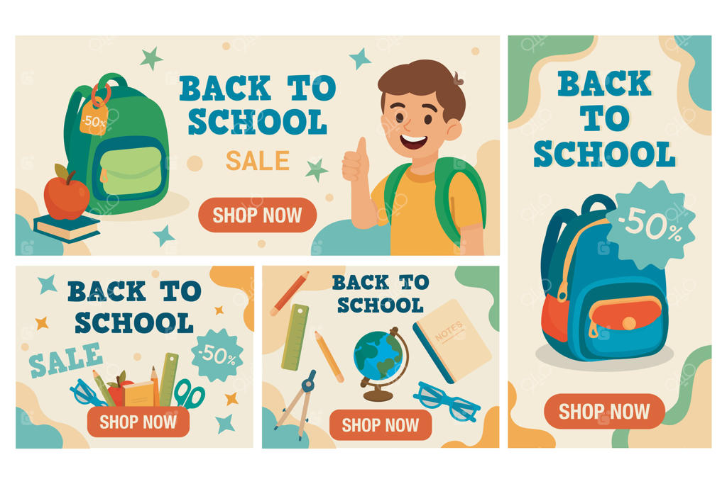 به حراج بازگشت به مدرسه ما بپیوندید و از تخفیف‌های عالی بهره‌مند شوید Pro Vector