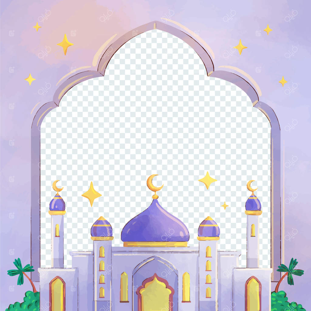 تصویر قاب نقاشی آبرنگی مسجد