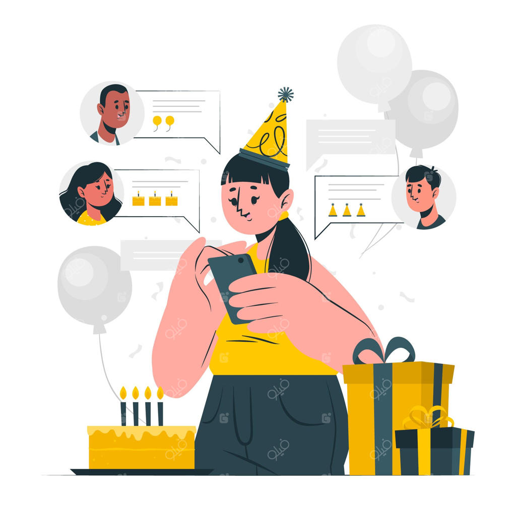 تصویرسازی مفهوم آرزوهای آنلاین