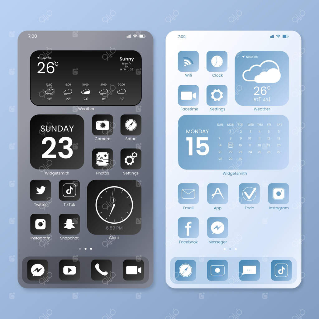 قالب زیبا برای صفحه اصلی گوشی هوشمند