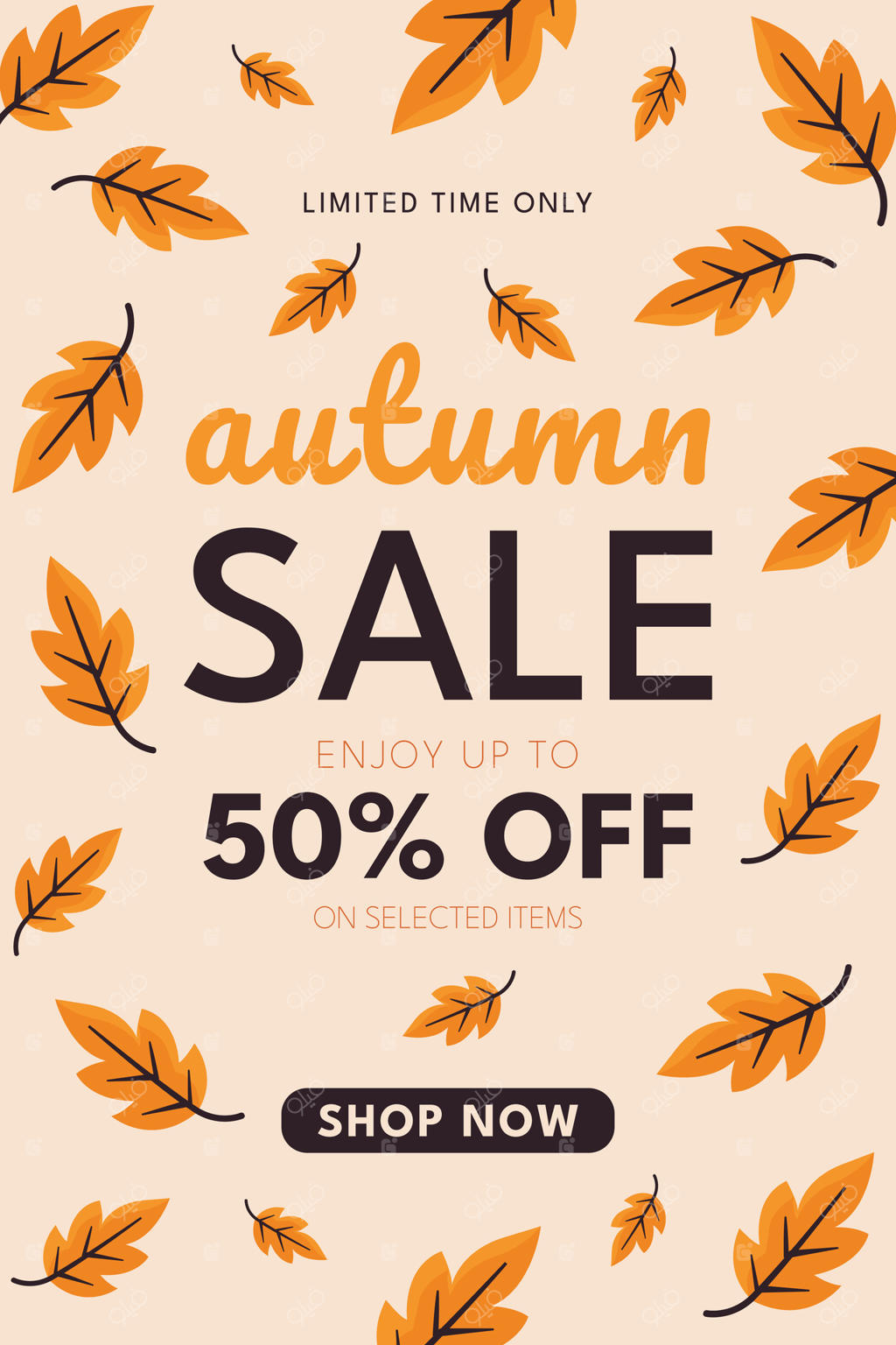 بنر فروش ویژه پاییزی برای تبلیغات.