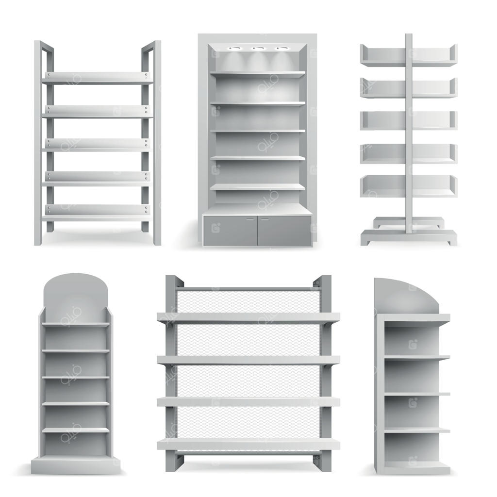 مجموعه قفسه‌های فروشگاهی
