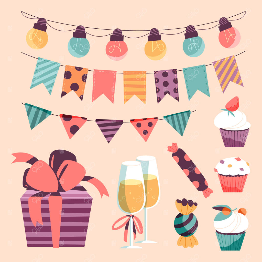 عناصر دست‌کشیده مجموعه تولد