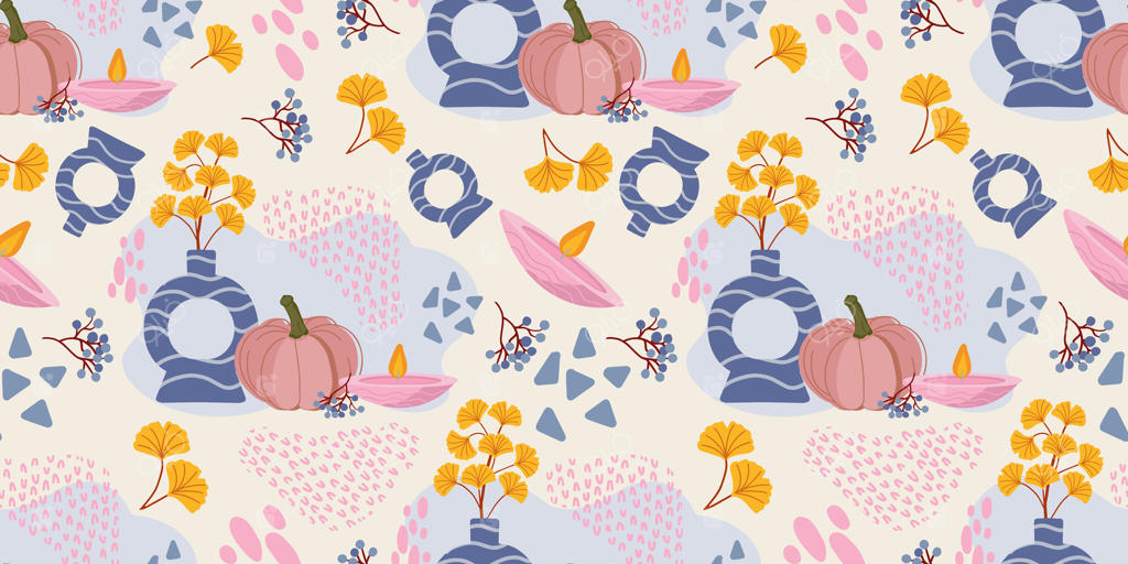 پترن خیره‌کننده پاییزی برای دکور فصلی - وکتور حرفه‌ای