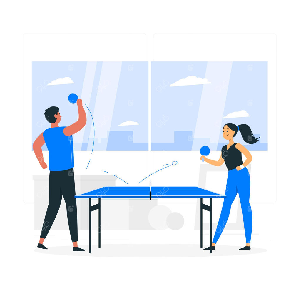 تصویرسازی مفهومی تنیس روی میز