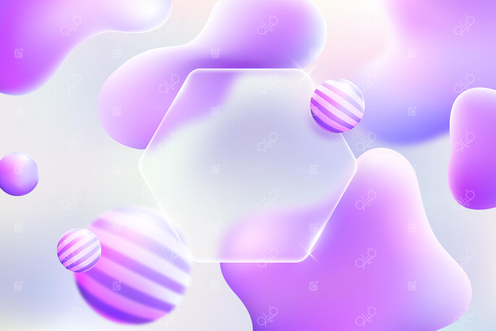 بنر افقی گرادینت با استایل گلس‌مورفیسم