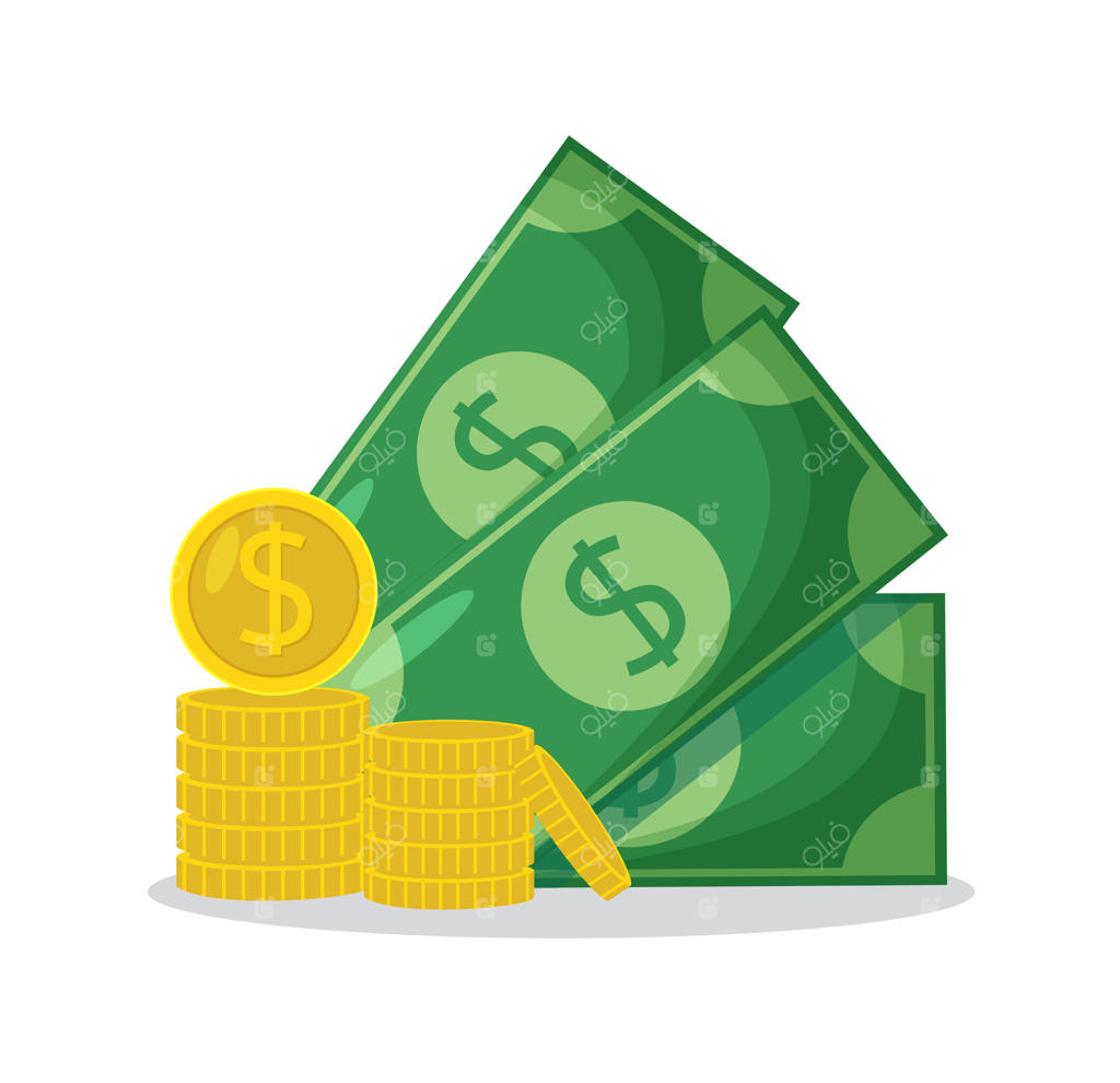 اسکناس‌های دلار؛ تصویرسازی وکتور پول کاغذی